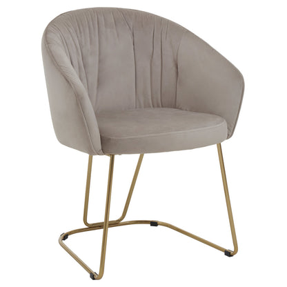 Lisbon Mink Velvet Dinner Chair