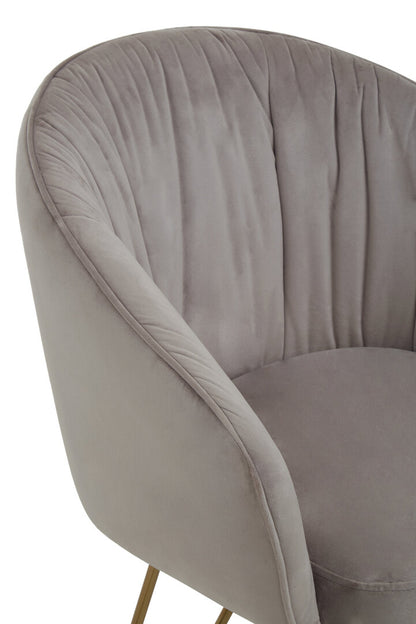 Lisbon Mink Velvet Dinner Chair
