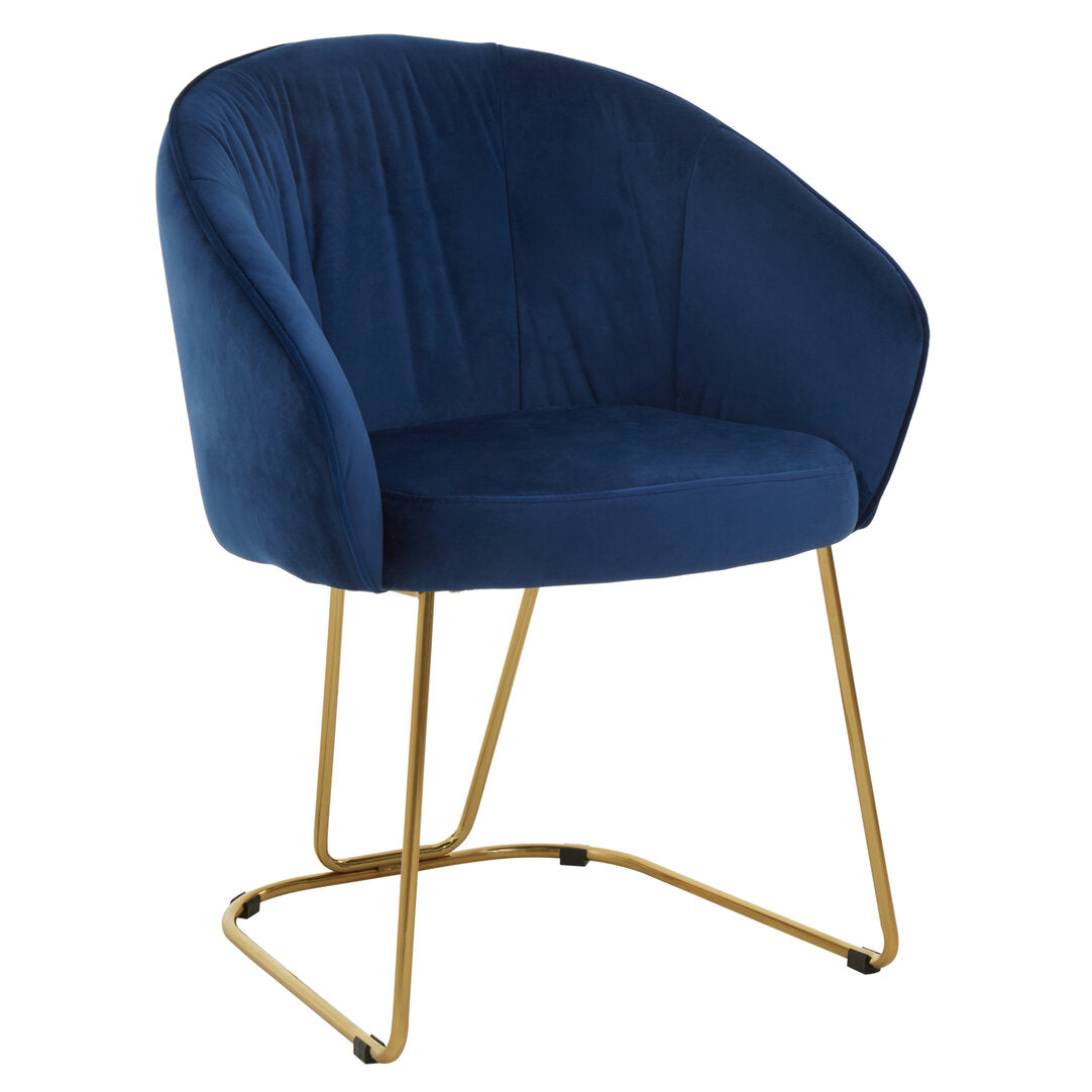 Lisbon Midnight Velvet Dining Chair