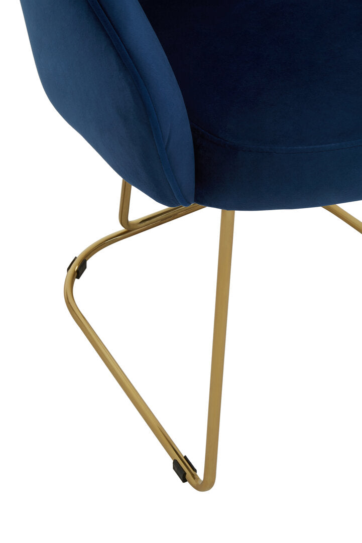 Lisbon Midnight Velvet Dining Chair