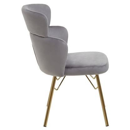Lisbon Grey Velvet Chair