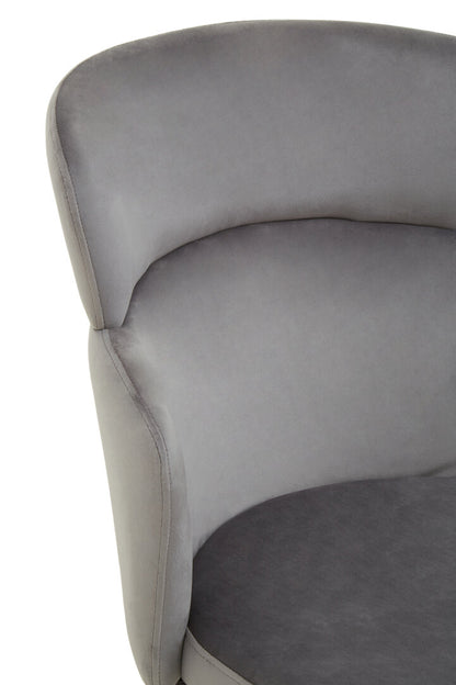 Lisbon Grey Velvet Chair