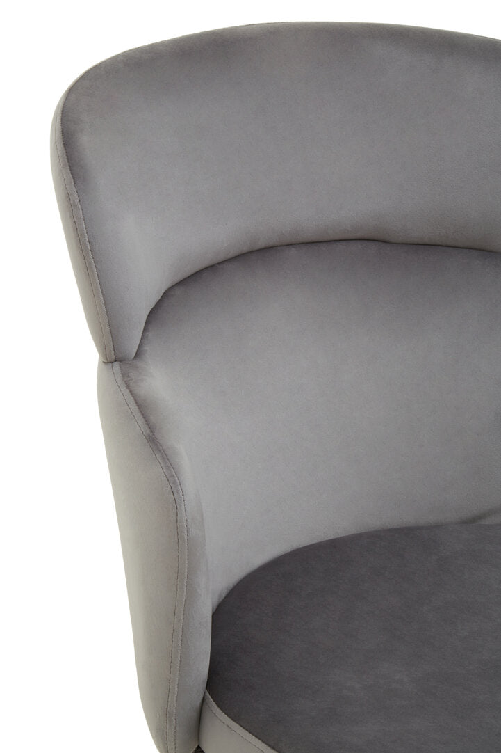 Lisbon Grey Velvet Chair