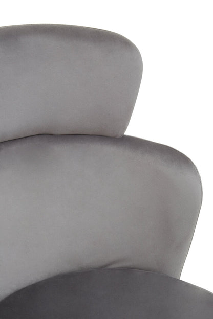 Lisbon Grey Velvet Chair
