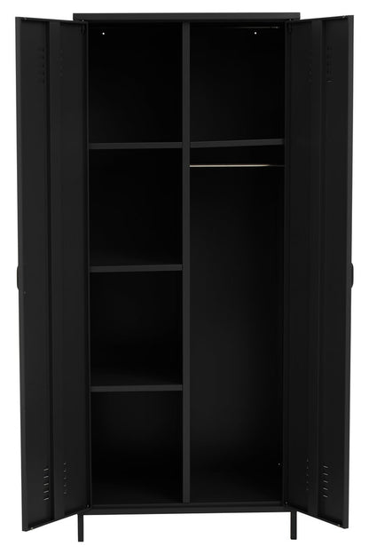 Granada Black Two Door Locker Style Wardrobe
