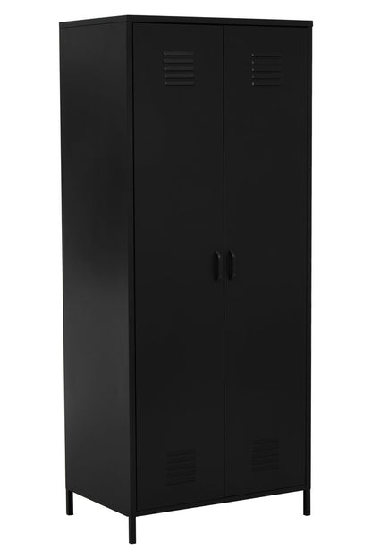 Granada Black Two Door Locker Style Wardrobe