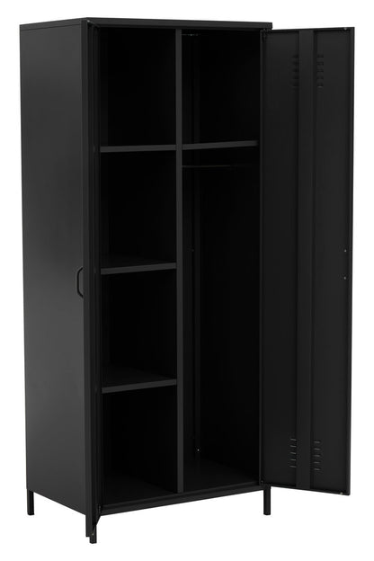 Granada Black Two Door Locker Style Wardrobe