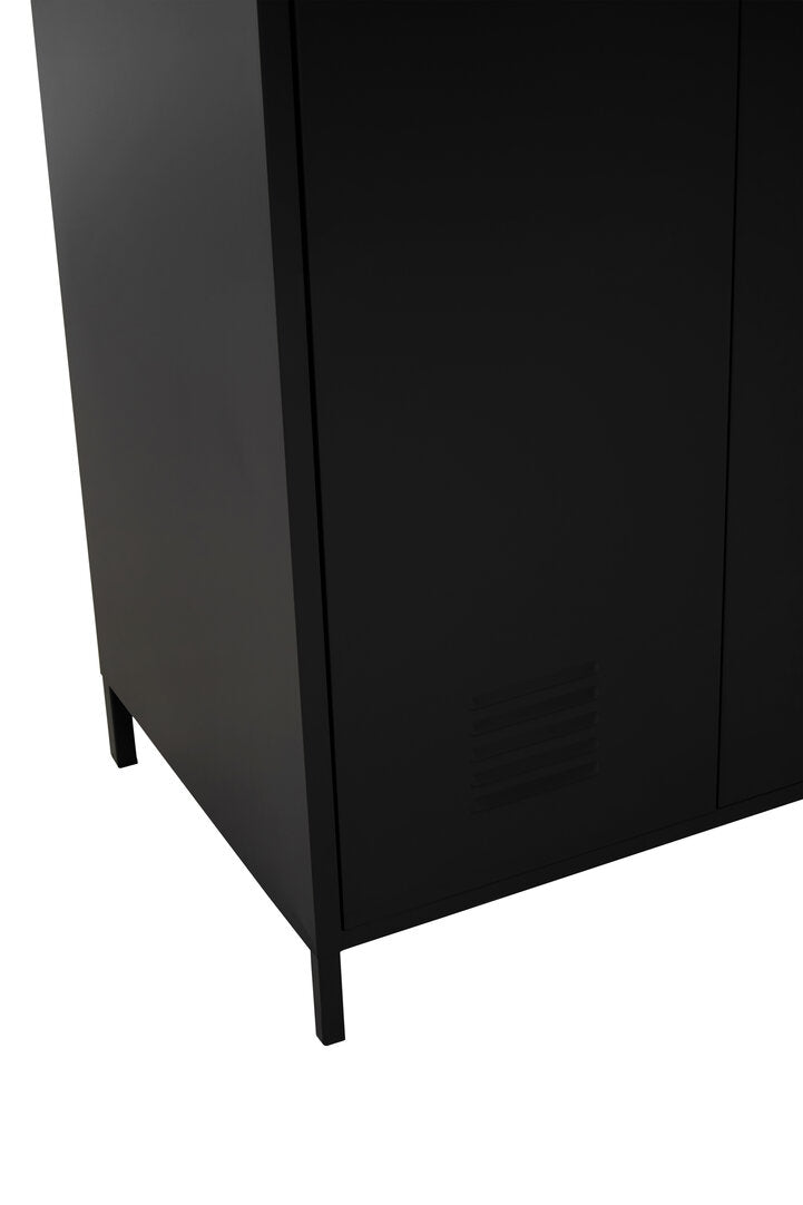 Granada Black Two Door Locker Style Wardrobe