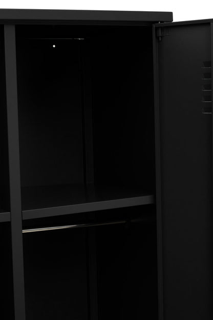 Granada Black Two Door Locker Style Wardrobe