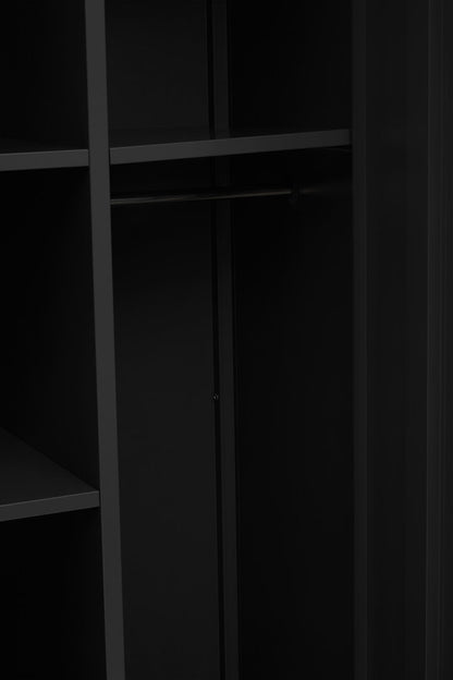 Granada Black Two Door Locker Style Wardrobe