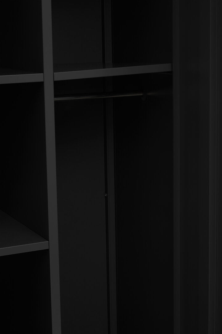 Granada Black Two Door Locker Style Wardrobe