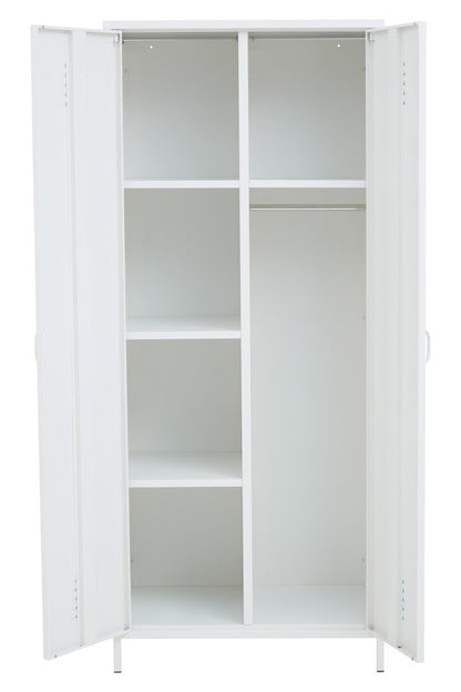 Granada Two Door Locker Style Wardrobe White 