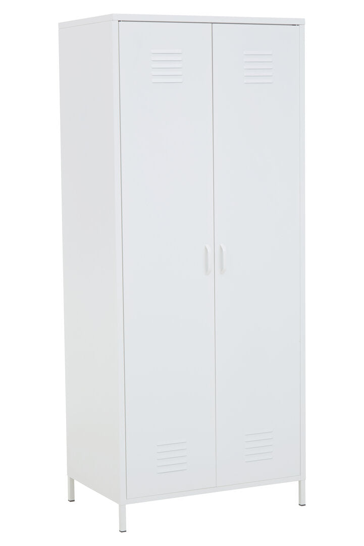 Granada White Two Door Locker Style Wardrobe