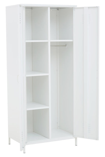 Granada Two Door Locker Style Wardrobe White 