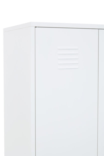 Granada White Two Door Locker Style Wardrobe