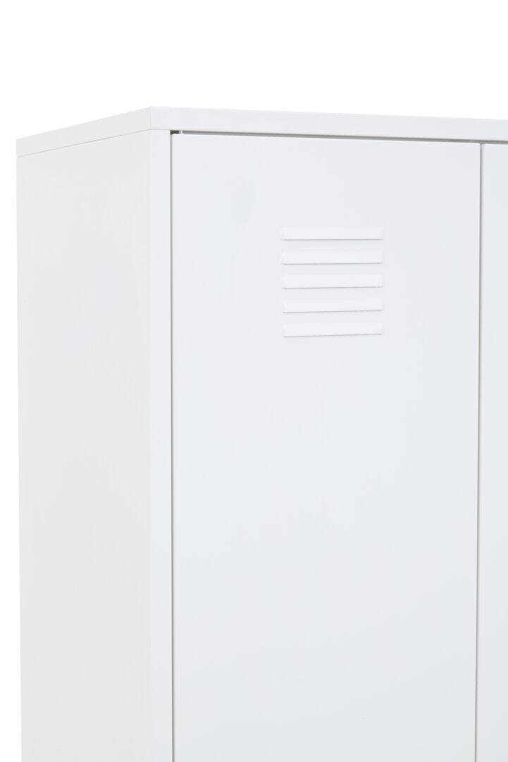 Granada White Two Door Locker Style Wardrobe