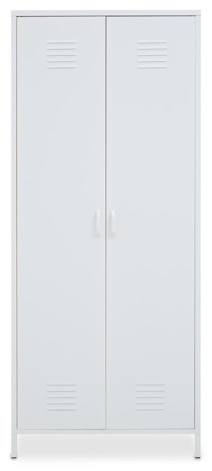 Granada White Two Door Locker Style Wardrobe