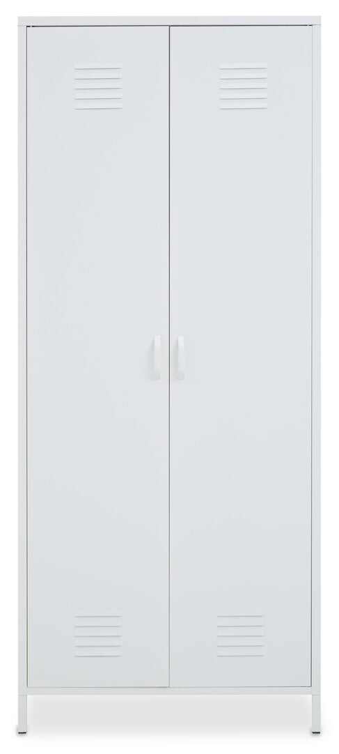 Granada White Two Door Locker Style Wardrobe