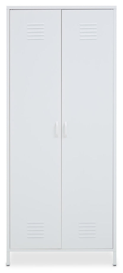 Granada Two Door Locker Style Wardrobe White 