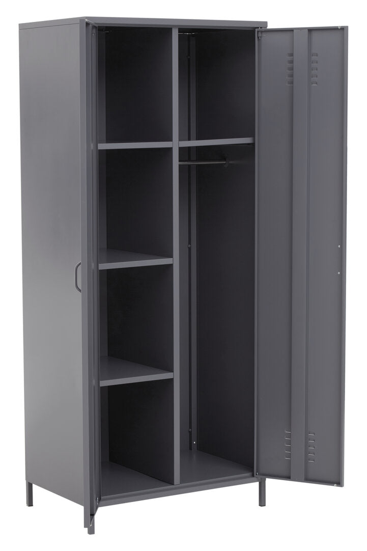 Granada Grey Two Door Locker Style Wardrobe