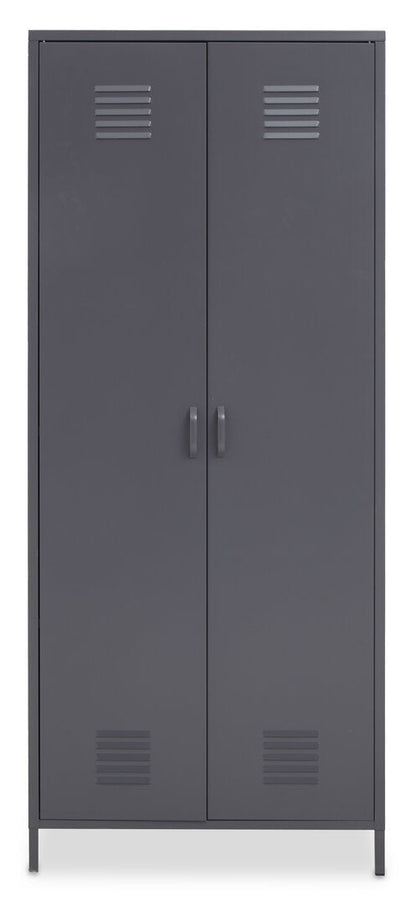 Granada Two Door Locker Style Wardrobe Grey 