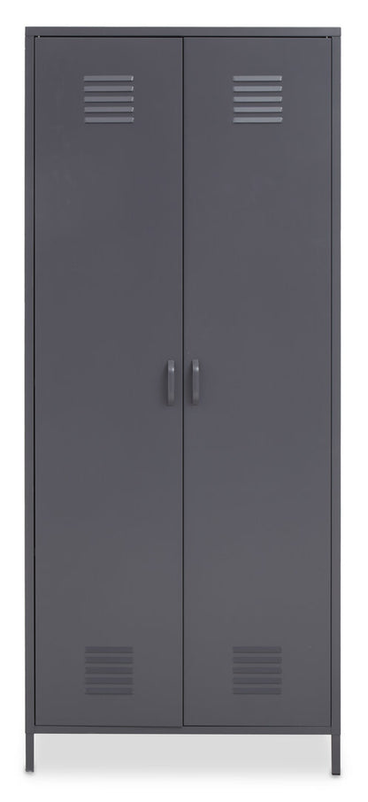Granada Grey Two Door Locker Style Wardrobe