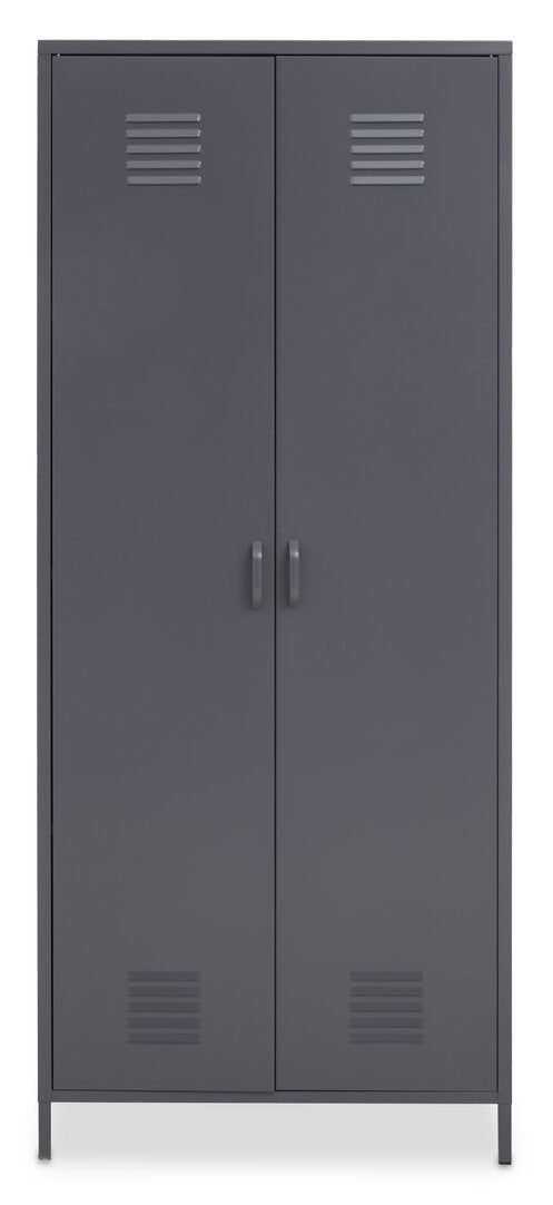 Granada Grey Two Door Locker Style Wardrobe