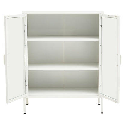Cambridge Two Door White Metal Cabinet