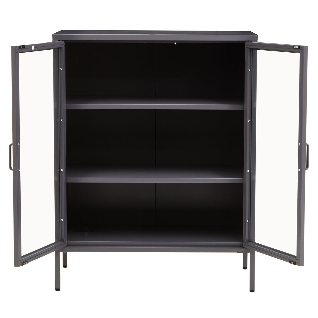 Cambridge Two Door Metal Cabinet Grey 