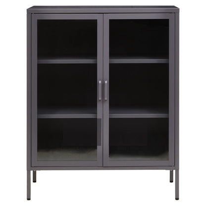 Cambridge Two Door Metal Cabinet Grey 