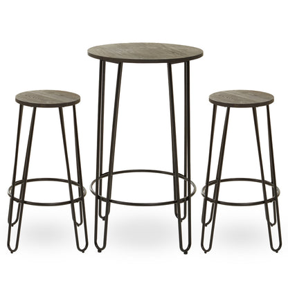 Madison 3 Piece Bar Table And Stool Set