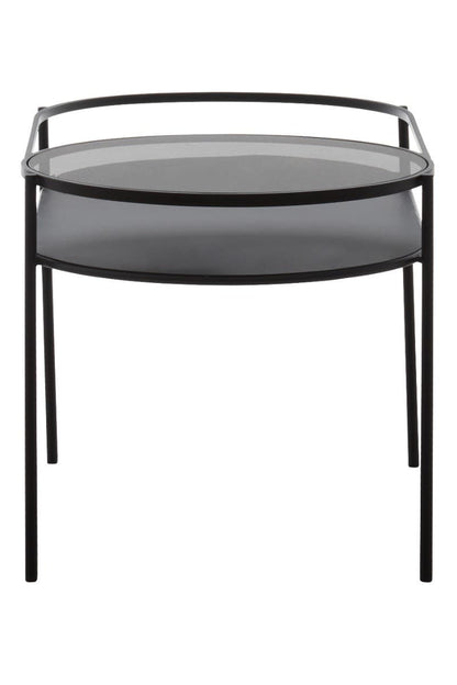 Bath Grey Glass 2 Tier Oval Coffee Table
