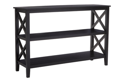 Savoy Three Shelf Large Black Bookcase