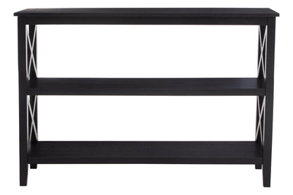 Savoy Three Shelf Large Black Bookcase