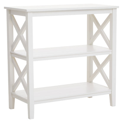Savoy Three Shelf Ivory Bookcase
