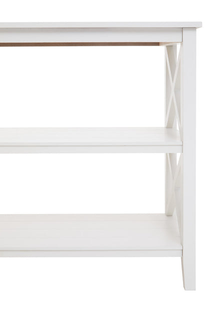 Savoy Three Shelf Ivory Bookcase