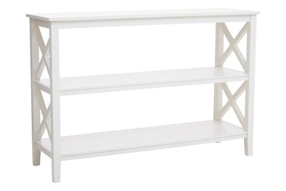 Savoy Three Shelf Large Ivory Bookcase