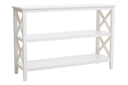 Savoy Three Shelf Large Bookcase Ivory 