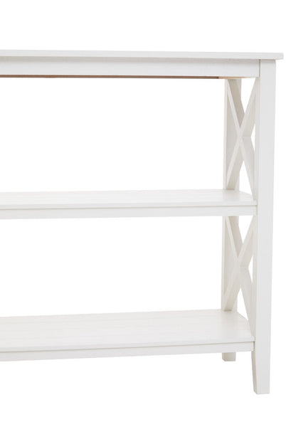 Savoy Three Shelf Large Bookcase Ivory 