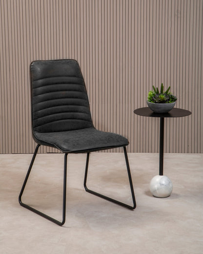 Belgravia Foundry Black Leather Effect Chair