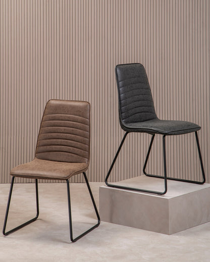 Belgravia Foundry Black Leather Effect Chair