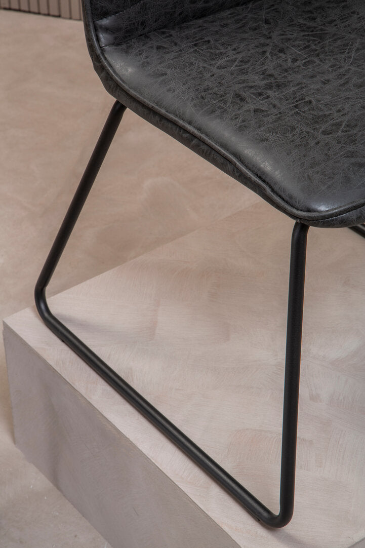 Belgravia Foundry Black Leather Effect Chair