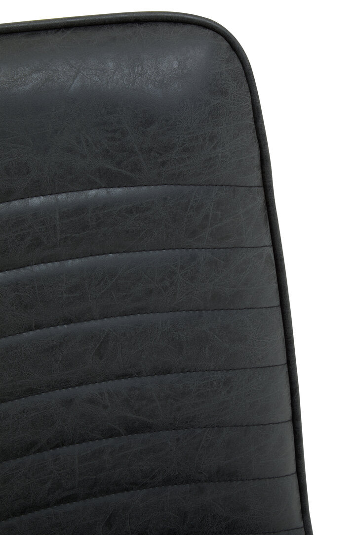 Belgravia Foundry Black Leather Effect Chair