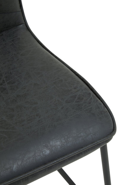 Belgravia Foundry Black Leather Effect Chair