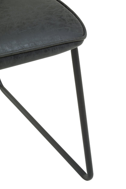 Belgravia Foundry Black Leather Effect Chair
