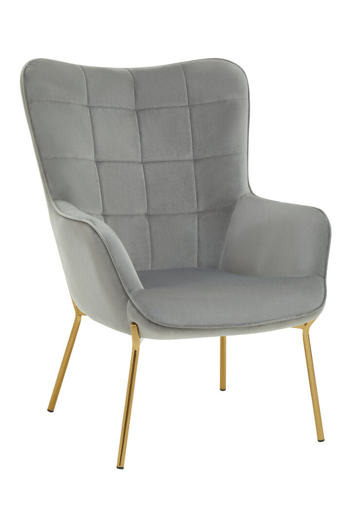 Richmond Grey Velvet Chair