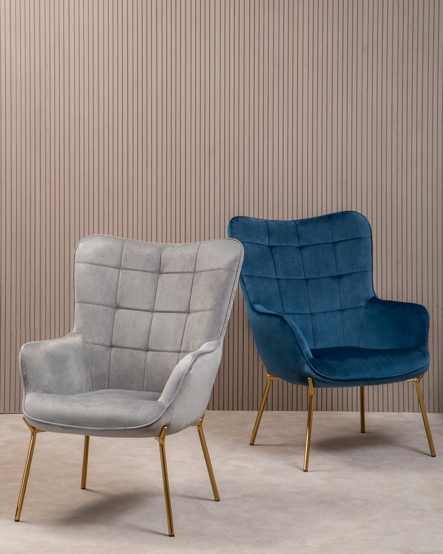 Richmond Grey Velvet Chair