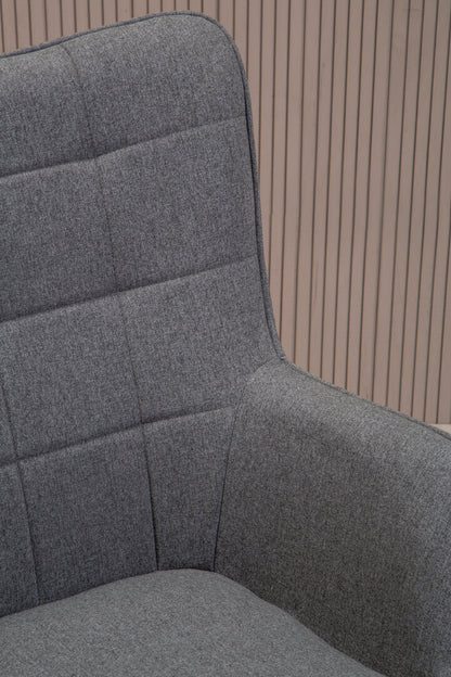 Richmond Grey Fabric Armchair