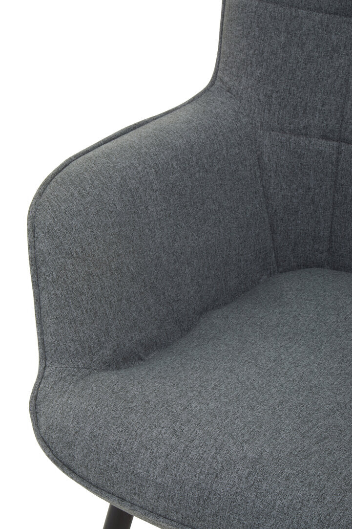 Richmond Grey Fabric Armchair