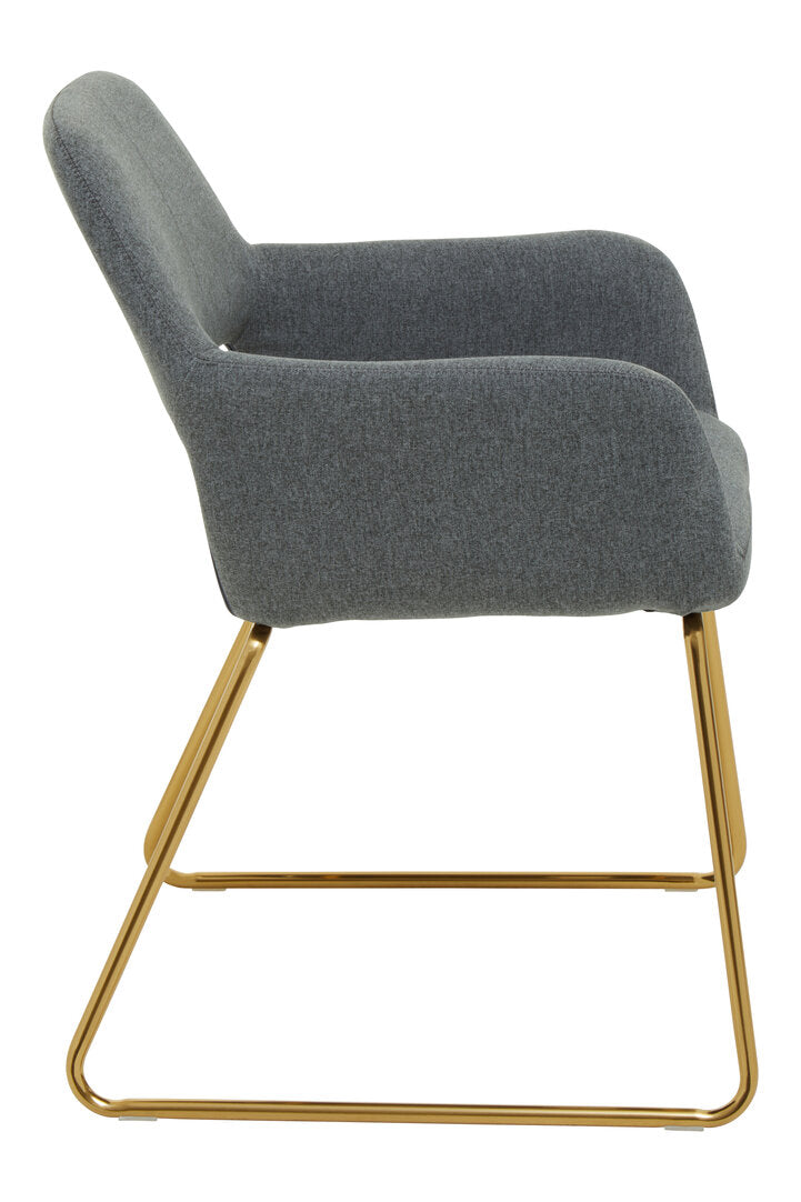 Richmond Grey and Gold Dining Chair
